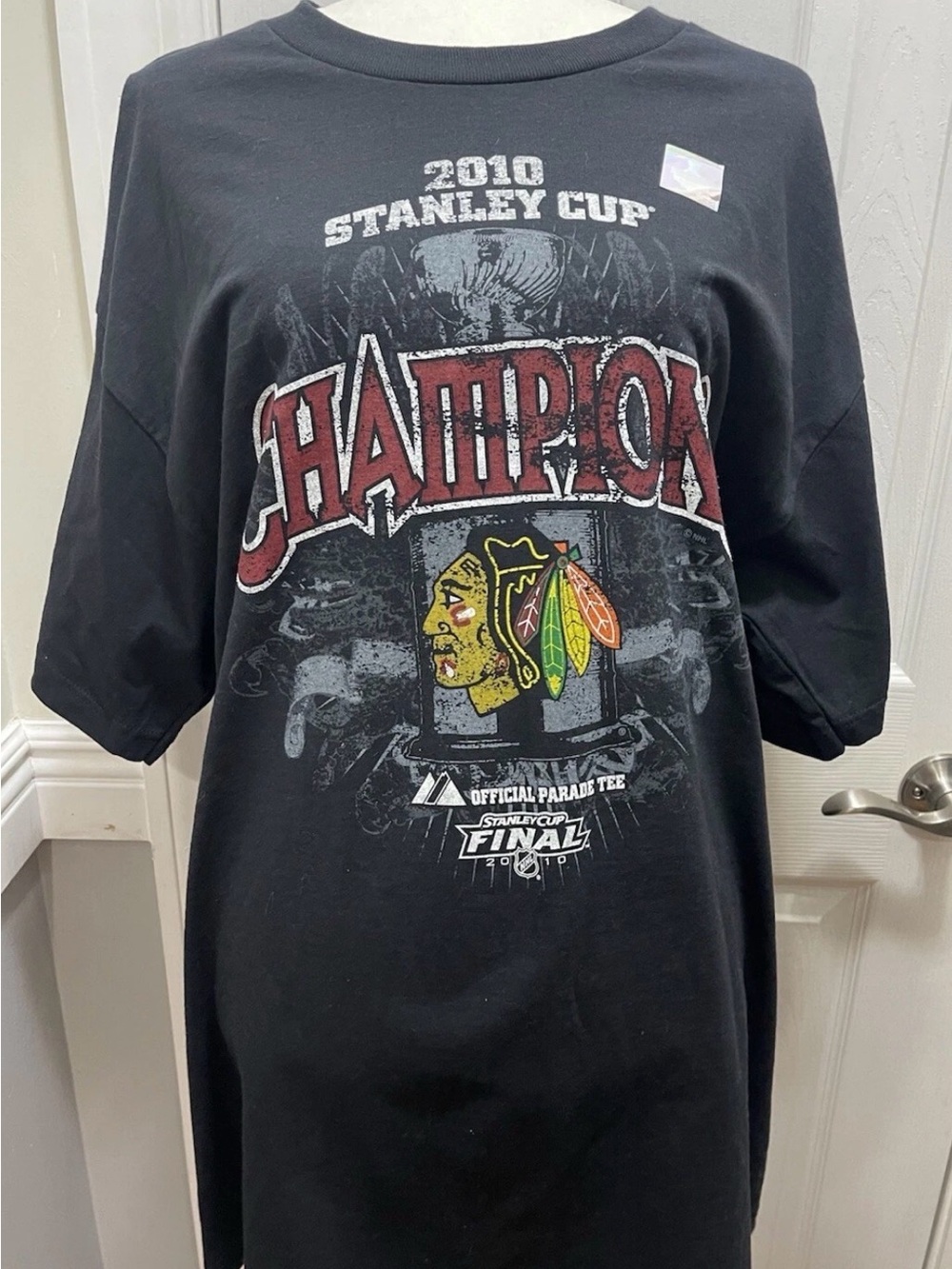 Chicago Blackhawks NHL 2010 Stanley Cup Champions Majestic T Shirt XL